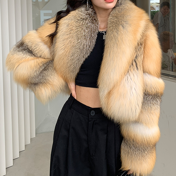 [THINK FUR] Fox Like Fur Jacket 完売品 NEW Mens 100% Genuine Fox Fur Winter Jacket Fashion Coat