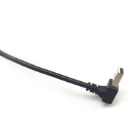 Kabel USB A Male 2.0 Sudut 90 Derajat ke Bawah ke Kabel USB Micro Sudut Kiri untuk Pengisian Daya