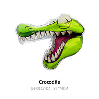 Ballons en feuille d'hélium en forme de crocodile CYmylar, taille jumbo, tête d'animal, ballon d'alligator pour la décoration de fête d'anniversaire, globos
