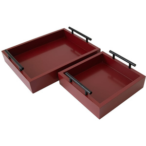 In stock solid wood retro <b>tray</b>, rectangular wooden <b>tray</b> for home use, living room sundry storage <b>tray</b>, fruit and snack plate. - Product Image 2