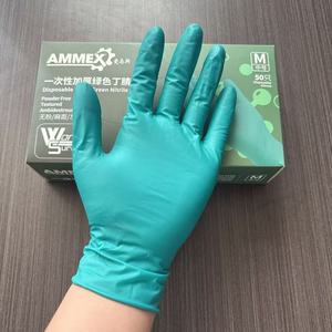 Guantes de Nitrilo Desechables AmMex, Gruesos, Verdes, Talla M, Sin Polvo, Texturizados, Ambidiestros, Protección Doméstica - Product Image 3