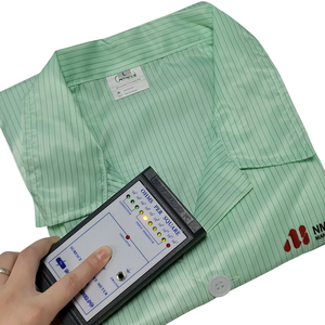 ALLESD - Bata de Trabajo Antiestática con Franjas de 5 mm, 99 % Poliéster, 1 % Fibra de Carbono, <span class=keywords><strong>Ropa</strong></span> ESD - Product Image 2
