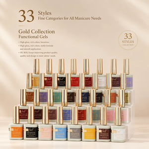 OUBOLI Kit de Gels Fonctionnels : Base Coat, Gel de Renforcement, Top Coat Brillant et Mat, Gel UV Soak Off pour Salons de Manucure, Achat en Gros - Product Image 2