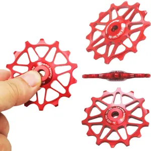 Toptan Hafif 12T 14T Alüminyum Alaşımlı Jockey Tekerlek Seramik Kasnaklı Arka Aktarıcı MTB ve Yol Bisikleti Freni için - Product Image 2