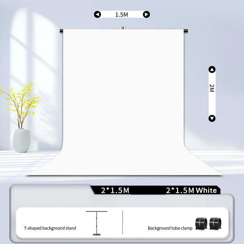 Toile de fond blanche en T 2x1,5M + 2*1,5M