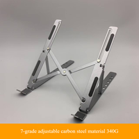 Support détachable en aluminium pour ordinateur portable de 10 à 15.6 pouces, compatible avec le matériel métallique de bureau d'ordinateur