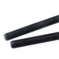 High Performance A193 B7/B7M Full Thread Carbon Steel Black Oxide M16 X 1 Grade 4.8 8.8 10.9 12.9 Threaded Stud Screw Rod