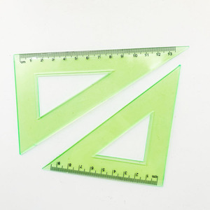 Juego de reglas de plástico promocional de fábrica de varios tamaños, juego de geometría para estudiantes, reglas triangulares, transportador para la escuela - Product Image 6