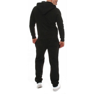 Survêtement de sport de haute qualité pour homme survêtements bon marché vente en gros survêtements deux pièces personnalisés en coton avec fermeture éclair - Product Image 5