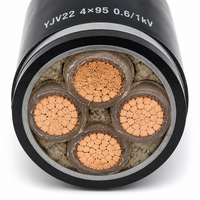 Câble d'alimentation blindé en acier avec conducteur en cuivre 4 brins XLPE PVC 0,6/1KV pour câblage souterrain, construction de bâtiments 4*95mm2