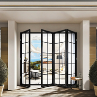 Puerta y Ventanas Corredizas Modernas de Alta Resistencia con Rotura de Puente Térmico para Exteriores de Villas, Balcones y Patios, Puerta de Aluminio con Doble Vidrio Templado