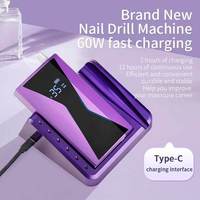 Ponceuse à ongles sans balais 40000 tr/min, machine à ongles 85W, outil de manucure portable avec poignée