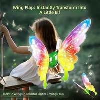 Cadeau pour enfants : Accessoire de dos pour petite fille, ailes de papillon électriques, mobiles et lumineuses sur le thème des fées