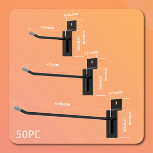 Ganchos para Panel Ranurado OEM – 2 Pulgadas, 50 Unidades, Negros – Diferentes Tamaños – Ganchos Industriales para Exhibición – Duraderos, Resistentes, Capacidad de 20 Libras – Fábrica en Vietnam - Product Image 4