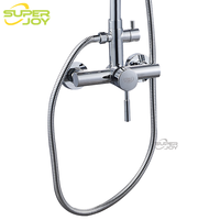Colonne de douche populaire en Afrique en acier inoxydable 304 avec pommeau de douche pluie rond et carré en ABS chromé, prix usine