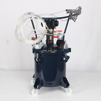 Réservoir de peinture sous pression en acier inoxydable 20L avec agitateur pneumatique, débit de 950 ml/min, distance de pulvérisation de 300 mm, résine