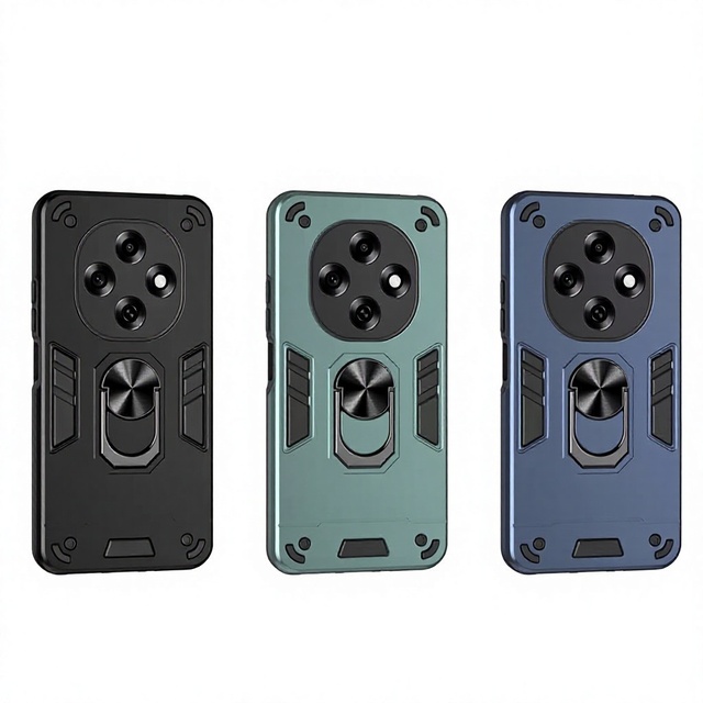 2026 Compatible Multi-Model OPPO Brand Silicone Gel Shockproof 2-in-1 Drop-Resistant Phone Case with Plain Design