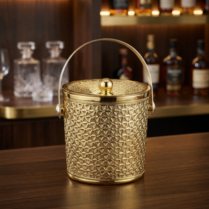 Decorated Metal Ice Bucket for Party-Handmade Brass - Product Image 2