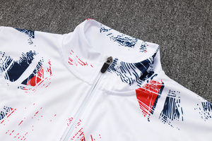 Combinaison d'entraînement rétro à manches courtes avec fermeture éclair intégrale, séchage rapide, automne-hiver, 24/25, uniforme de compétition des clubs européens de Paris, vêtements de football - Product Image 3