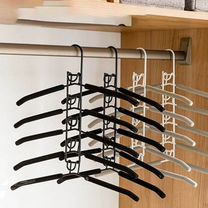 D5559 Cintres à vêtements multi-niveaux en métal pour pulls et manteaux, gain de place, antidérapants avec rembourrage en mousse, pour t-shirts et chemisiers - Product Image 5