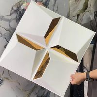 MOI Panneau mural 3D moderne avec miroir Imperméable PVC Intérieur Décoratif TV Fond Miroir à effet 3D pour la maison pour le salon