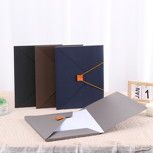 Duplex thư mục A4 kích thước phong cách tập tin thư mục làm bằng các tông và đóng cửa với đàn hồi trong tương phản màu mở rộng tập tin - Product Image 1