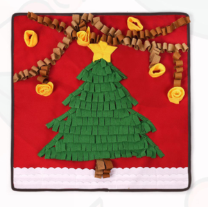 Tapis de renifflement interactif pour grands chiens, série Noël, jouet de puzzle pour chien, tapis d'entraînement à l'odeur, tapis de renifflement pour l'alimentation lente - Product Image 1