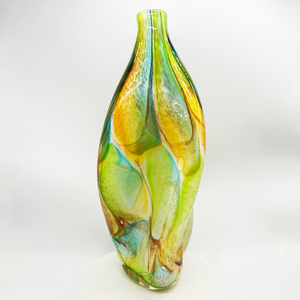 New Art Deco Design Tabletop Glass Vase Hand Blown Murano Glass Craft Modern Artpiece