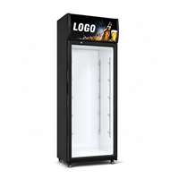 Réfrigérateur commercial à porte unique pour supermarché, chariot de présentation réfrigéré pour fruits et boissons, vitrine réfrigérée