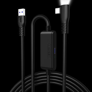 Tip C bağımsız hızlı şarj portu VR kulaklık cihazı için pil gücü kararlı USB C dirsek veri kablosu - Product Image 3