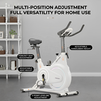 Bicicleta de Spinning Magnética Silenciosa, Bicicleta Estática Profesional para Ejercicio en Casa con Monitor de Ritmo Cardíaco