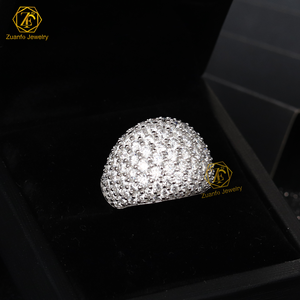 Anello in Argento Sterling 925 con Moissanite per Uomo e Donna, Anello di Lusso con Diamanti Ghiacciati, Stile Hip-Hop, Spedizione Rapida, Certificazione GRA - Product Image 2