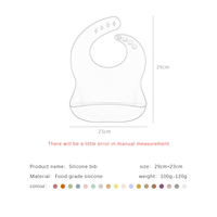 Bavoirs pour bébé en silicone de qualité alimentaire, imperméables, personnalisés, vente en gros