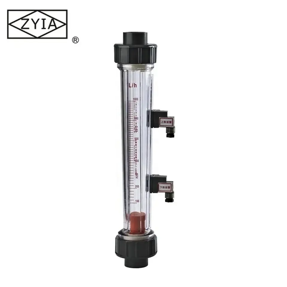 Medidor de flujo de tubería de agua de plástico duradero, rotámetro de agua barato
