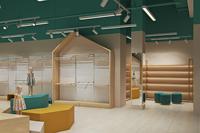 Présentoir pour magasin d'enfants personnalisé étagère murale en bois pour commerce de détail pour jouets et vêtements