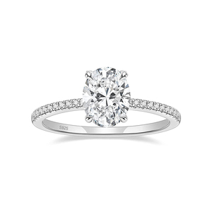 Anillo de Compromiso CANNER S925 de Plata de Ley con Circonita Cúbica Redonda de 1.25/3 Quilates, Anillo de Promesa, Tallas 5-9 - Product Image 1