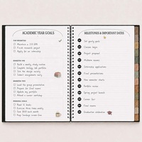 Carnet de notes à spirale Yihe New 8,5 x 11 avec motif de feuilles ajourées, options de coffret cadeau Noël/mariage disponibles