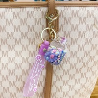 Accessoires de porte-clés créatifs et mignons, porte-clés en acrylique liquide avec animaux