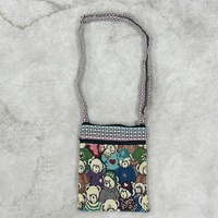 Sac bandoulière mini jacquard personnalisable à faible MOQ, fermeture éclair, forme cabas décontractée, motif dessin animé, doublure polyester, pour femme