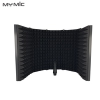 Blusis04 — écran isolant pour micro, panneaux métalliques de haute qualité, 5 panneaux métalliques, mousse absorbante pour l'enregistrement en studio