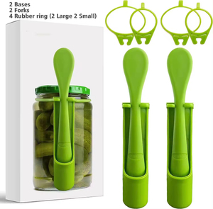 Venta al por mayor: Nuevo paquete de 2 tenedores para aceitunas y pinzas para encurtidos, para abrir encurtidos de forma conveniente y facilitar la preparación. - Product Image 5
