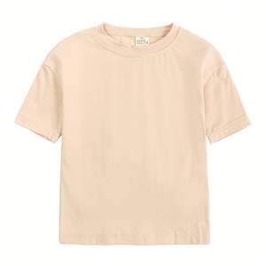 Verano niños color sólido pulóver manga corta niños camiseta algodón ropa de bebé - Product Image 6