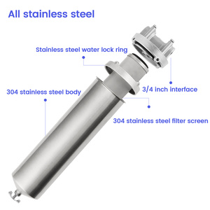 Toàn bộ ngôi nhà 3 giai đoạn lớn màu xanh 4.5 "20 inch SUS Máy lọc nước hệ thống lọc nước - Product Image 6