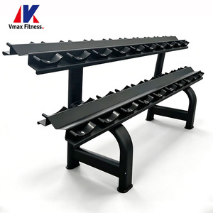 Wholesale Commercial Home Gym 10 Pair <strong>Dumbell</strong> Rack Weight Storage Rack Fitness Equipment 2 Layer Dumbbell Rack <strong>Stand</strong> - Product Image 1