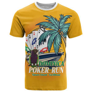 Camiseta Poker Run <span class=keywords><strong>Dominica</strong></span> 2026, <span class=keywords><strong>Isla</strong></span> del Caribe, Personaliza tu Texto, Manga Corta, Poliéster, Camisetas para Hombre POD - Product Image 1