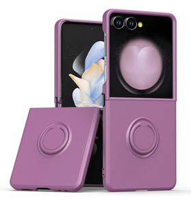 Confortevole custodia in Silicone liquido per <span class=keywords><strong>Samsung</strong></span> Z Flip 7 anello porta cellulare pieghevole custodia per Galaxy Z Flip 7 custodie - Product Image 1