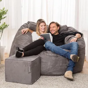 ¡¡¡Sin <span class=keywords><strong>Relleno</strong></span>!!! Funda de Puf Gigante al Por Mayor para Sala de Estar Cómodo <span class=keywords><strong>Puff</strong></span> Sofá Cama de Espuma Silla Tipo Puf - Product Image 1