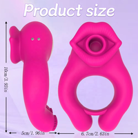 Stimulateur clitoridien à succion et léchage, anneau pénien pour éjaculation retardée, masseur clitoridien, jouet sexuel érotique pour couples