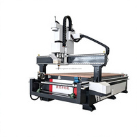 Routeur CNC 4 axes linéaires ATC 1530 pour le travail du bois, machine de fraisage et de découpe pour la fabrication de meubles, armoires et panneaux