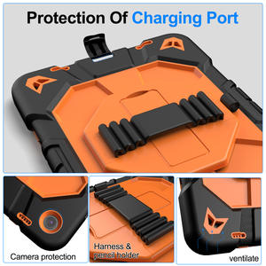 Funda Protectora para Tablet Samsung Tab A9+ A9PIUS, Funda de Silicona Antigolpes con Correa de Mano y Soporte Giratorio - Product Image 5